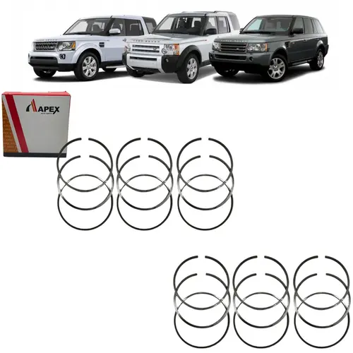 JOGO ANÉIS PISTÃO MOTOR STD LAND ROVER DISCOVERY 3, 4 E RR SPORT 2.7 TDV6 DIESEL 2004 A 2011