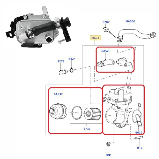 TROCADOR CALOR ÓLEO LAND ROVER FREELANDER 2 DISCOVERY SPORT EVOQUE 2.2 16V SD4 DIESEL 2007 A 2016