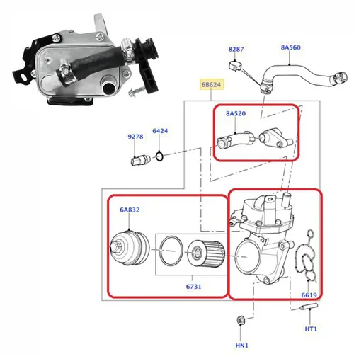 TROCADOR CALOR ÓLEO LAND ROVER FREELANDER 2 DISCOVERY SPORT EVOQUE 2.2 16V SD4 DIESEL 2007 A 2016