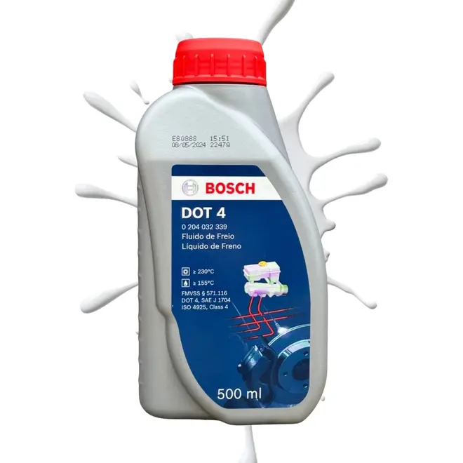Fluido de Freio Bosch DOT 4 Sintético 500ml ABS Sistema Hidráulico - Unitário