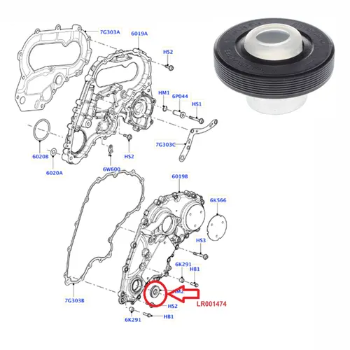 Retentor Virabrequim Dianteiro Volvo Land Rover 3.0 3.2