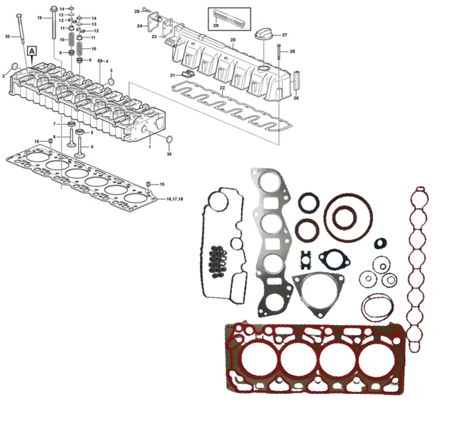 Jogo Junta Superior do Motor Volvo XC60 2.0 Turbo Completo