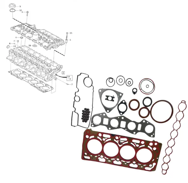 Jogo Junta Motor Volvo S60 2.0 Turbo 2013 2018 Kit Completo