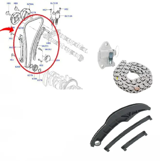 Kit Corrente Distribuição Volvo 3.0 3.2 6 Cilindros Freelander 2 XC90