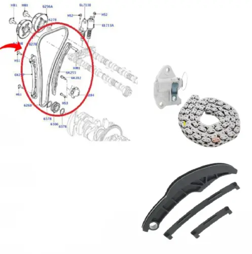 Kit Corrente Distribuição Volvo 3.0 3.2 6 Cilindros Freelander 2 XC90