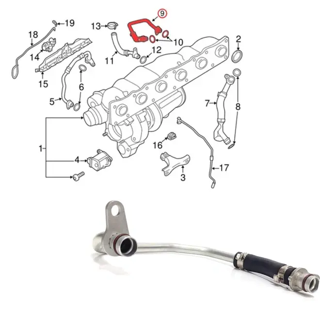 Tubo Retorno Água Turbina BMW N55 X3 X5 X6 535i Turbo