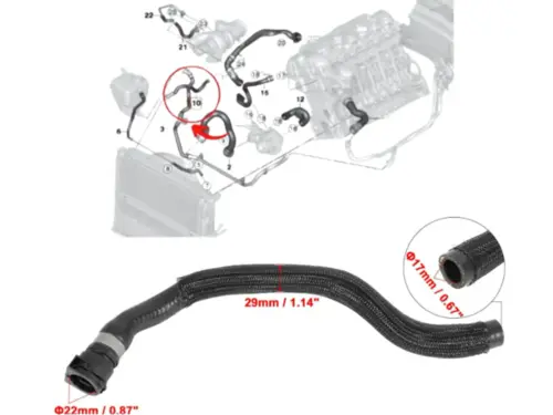MANGUEIRA RETORNO ÁGUA BMW 135I 335I Z4 3.0 24V N55 2007 A 2013