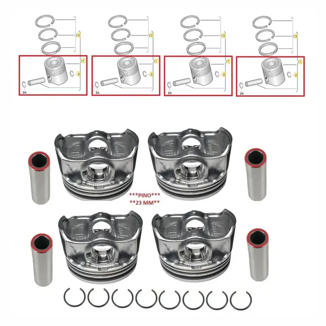 JG PISTAO STD AUDI/VW 2.0 16V TFSI/TSI PINO 23 MM 2009 A 2017 Ã˜ 82,5 MM 1.0X1.2X2.0 06H10