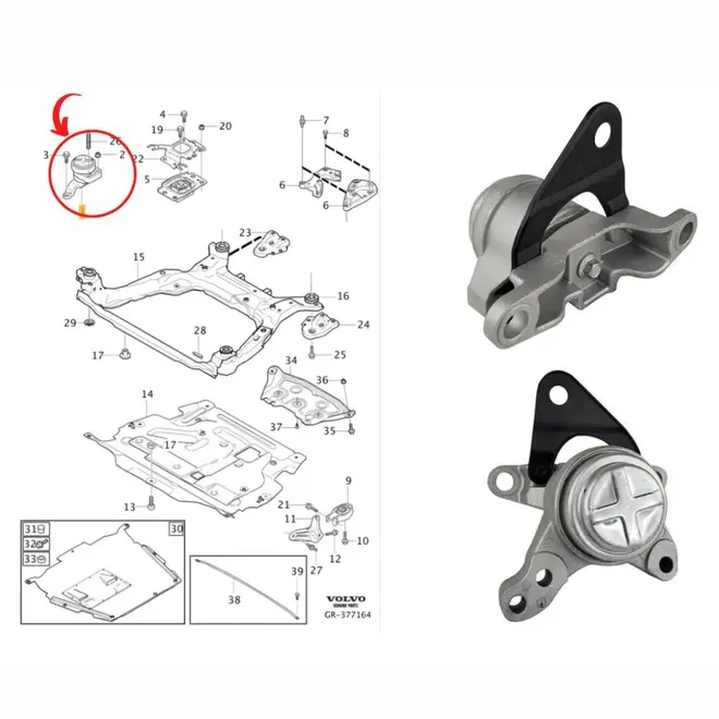 COXIM MOTOR DIR VOLVO S60 1.6 16V 2011 A 2013 31277689/SKU2355