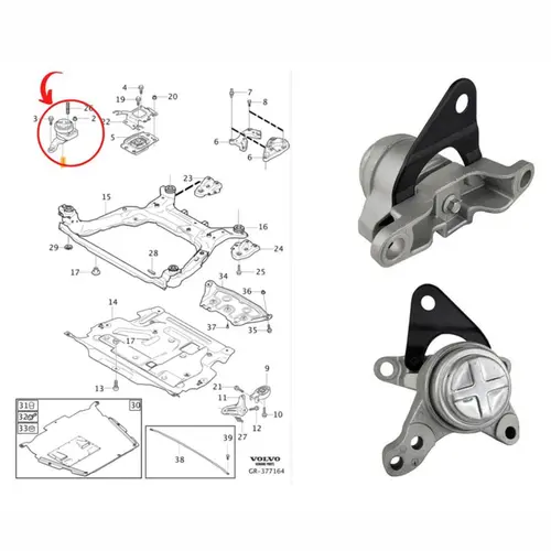 COXIM MOTOR DIR VOLVO S60 1.6 16V 2011 A 2013 31277689/SKU2355