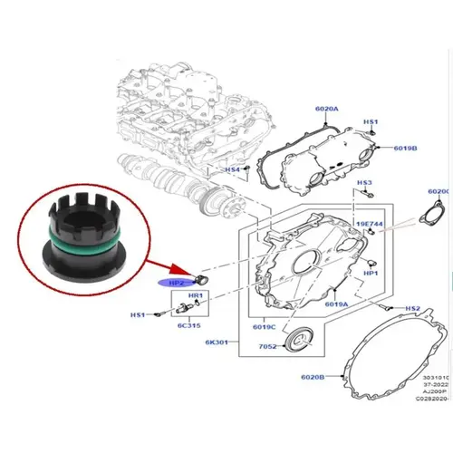 SELO TAMPÃO MOTOR LAND ROVER DEFENDER EVOQUE DISCOVERY JAGUAR 2017 A 2023 LR135858