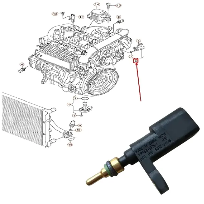 SENSOR TEMPERATURA ÁGUA RADIADOR AUDI A1 A3 Q3 GOLF JETTA TIGUAN 2012 A 2020 03F919501A