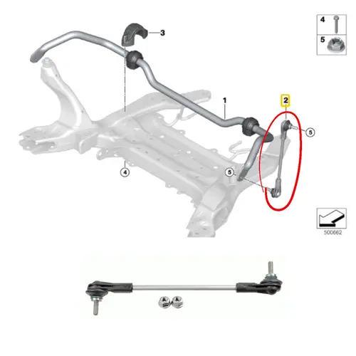 BIELETA DIAN BMW/MINI F40/F44/F45/F46/F39/F48/F54/F60 1.5 12V/2.0 16V TURBO 2014 A 2023 31