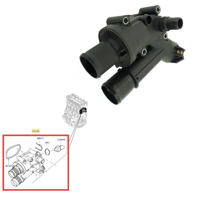 VALVULA TERMOSTATICA LAND ROVER 2.2 16V 224DT DIESEL 2011 A 2017 LR001312/SKU2835