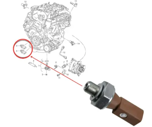 INTERRUPTOR PRESSÃO ÓLEO AUDI A1 A3 A4 A5 Q3 Q5 TT VW FUSCA GOLF JETTA PASSAT TIGUAN 2004 A 2025 038919081