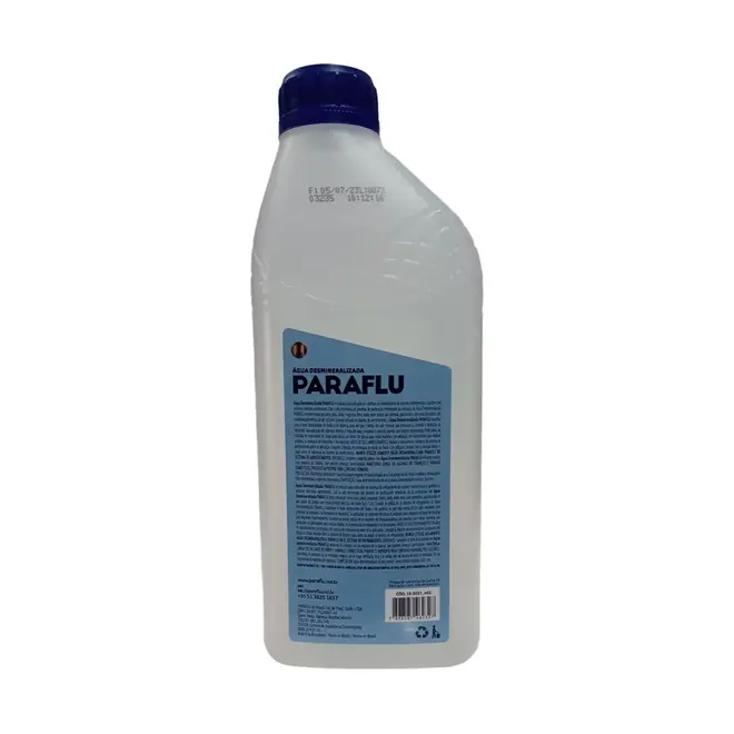 ÁGUA DESMINERALIZADA PARA RADIADOR 1 LITRO DILUIÇÃO DE ADITIVO PARAFLU 103031