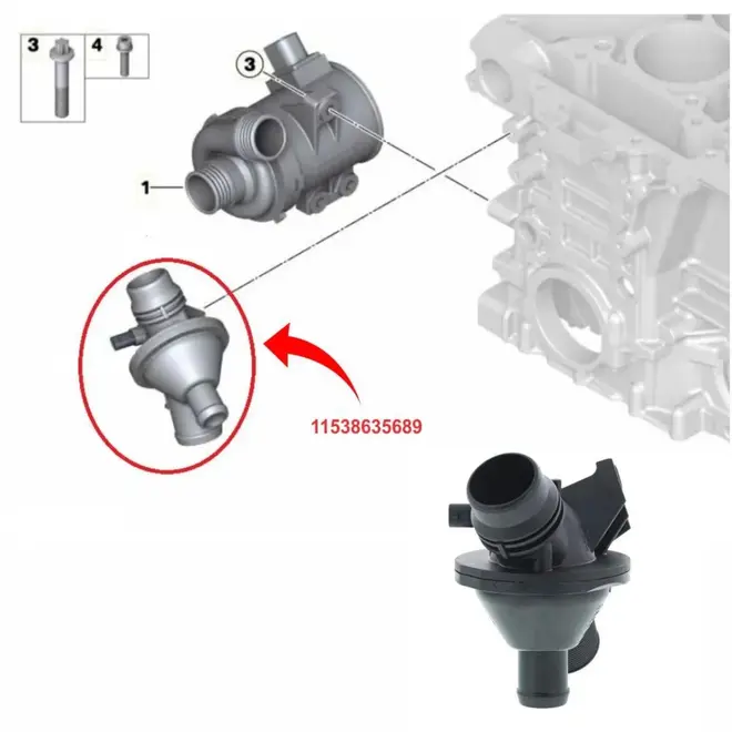 VÁLVULA TERMOSTÁTICA MOTOR BMW 120I 125I 220I 225I 320I 328I 420I 428I 528I X1 2.0 16V N20 2013 A 2018 11537633477