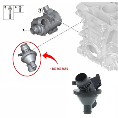 VÁLVULA TERMOSTÁTICA MOTOR BMW 120I 125I 220I 225I 320I 328I 420I 428I 528I X1 2.0 16V N20 2013 A 2018 11537633477