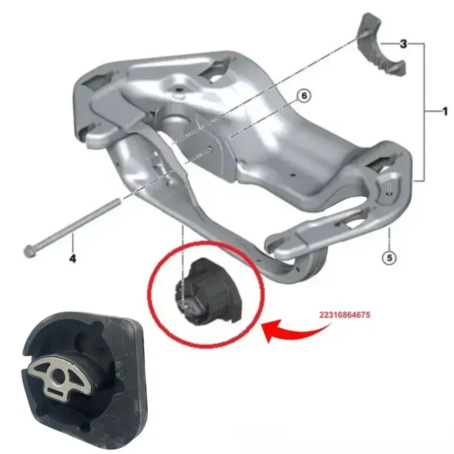 COXIM CAMBIO BMW X5/X6 3.0 24V/ 4.4 V8 32V 2008 A 2019 22316864675/SKU2404