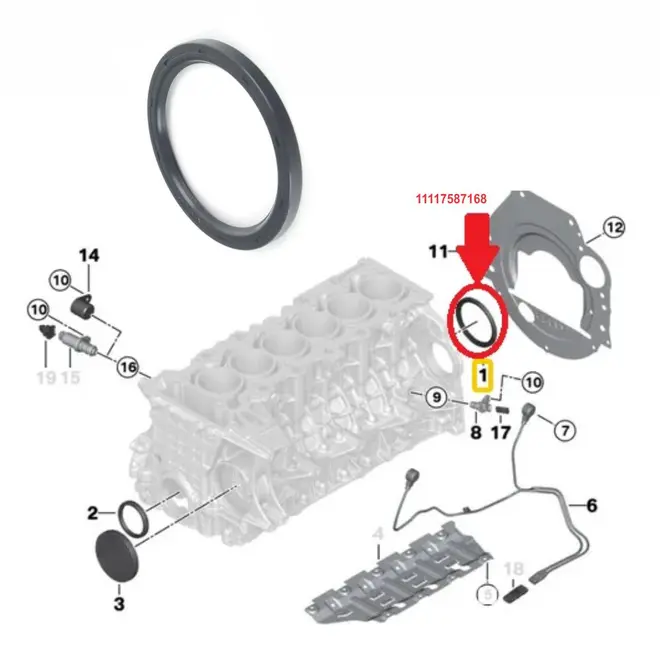 RET TRAS Ã˜ 90X110X8 BMW 2.0 16V N20/ 2.5 24V N52 / 3.0 24V N52N / 3.0 24V N55 2006 A 2019