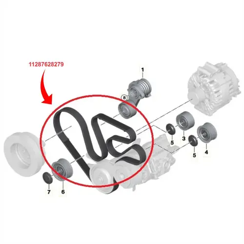 CORREIA POLY V BMW 740I/X6 3.0 24V N54 2007 A 2012 11287628279/SKU1367
