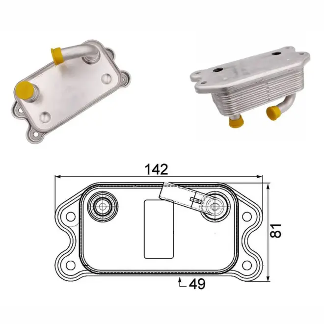 RADIADOR OLEO VOLVO 2.0/2.4/2.5 20V 5 CIL 2006 A 2018 31201909/SKU2363