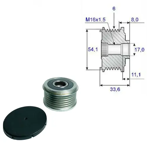 POLIA RODA LIVRE ALTERNADOR LAND ROVER FREELANDER 2 2.2 16V SD4 DIESEL 2007 A 2015 LR00709