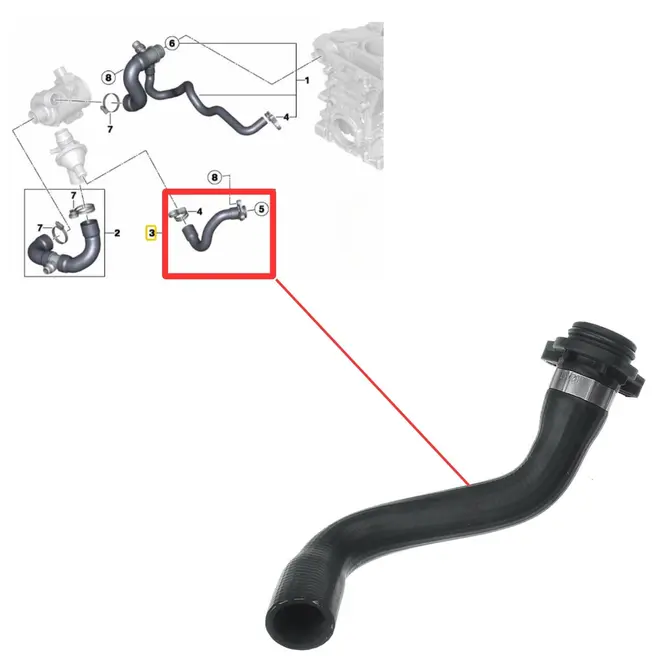 MANG AGUA BLOCO/VALVULA TERMOS BMW 2.0 16V N20 2012 A 2018 11537603514/SKU4219