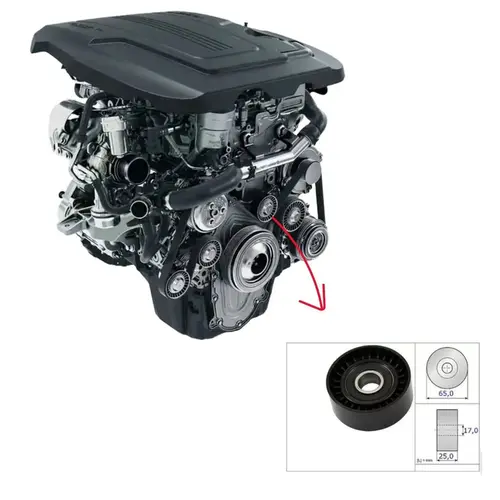 POLIA GUIA CORREIA ALTERNADOR LAND ROVER DEFENDER EVOQUE DISCOVERY SPORT VELAR SPORT JAGUAR XE XF F-PACE E-PACE 2017 A 2023 LR073726