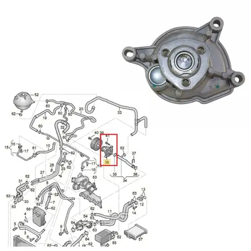 BOMBA ÃGUA MOTOR MECÃ‚NICA POLIA 3 FUROS AUDI A1 1.4 16V TFSI 2011 A 2018 03C121008E/SKU2
