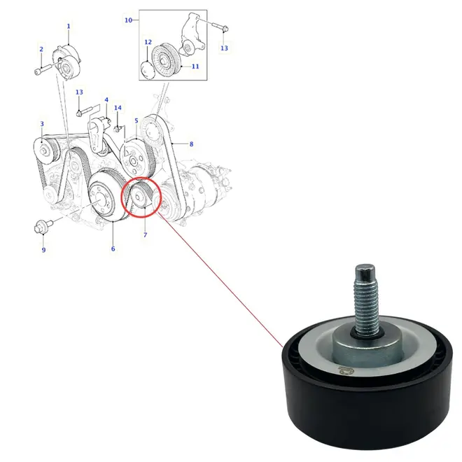 ROLAMENTO GUIA CORREIA ALTERNADOR 2.0 16V SI4 JAGUAR XF XJ 2012 A 2019 C2D51409