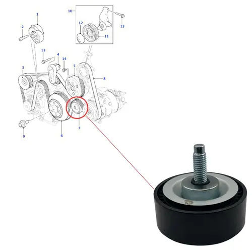 ROLAMENTO GUIA CORREIA ALTERNADOR 2.0 16V SI4 JAGUAR XF XJ 2012 A 2019 C2D51409