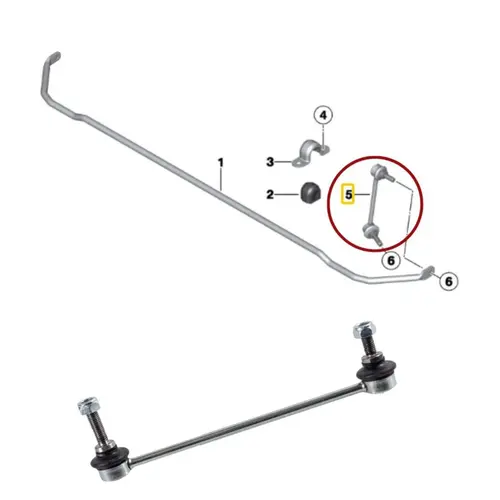 BIELETA TRAS MINI COOPER S 1.6 16V 2007 A 2014 33506772789/SKU4975