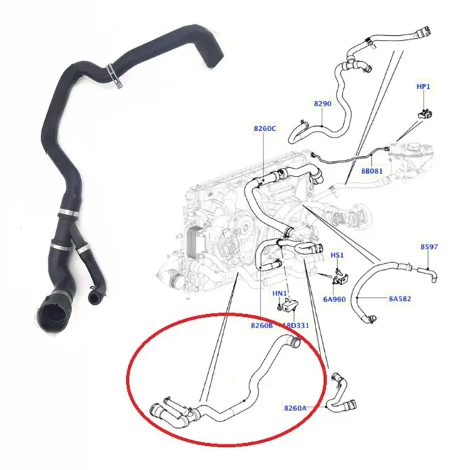 MANG INF RADIADOR LAND ROVER FREELANDER 2/EVOQUE 2.0 16V TURBO 2011 A 2017 LR024236/SKU209