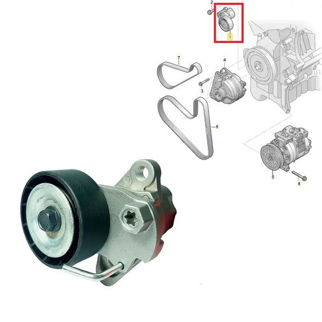 TENSOR ESTICADOR CORREIA ALTERNADOR AUDI/VW 1.0/1.4/1.6 TSI 04E145299L/SKU857