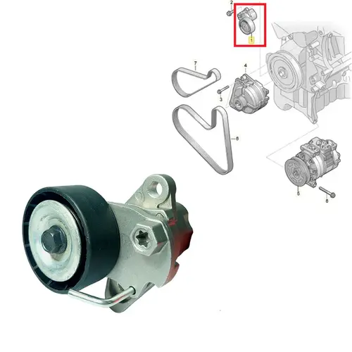TENSOR ESTICADOR CORREIA ALTERNADOR AUDI/VW 1.0/1.4/1.6 TSI 04E145299L/SKU857