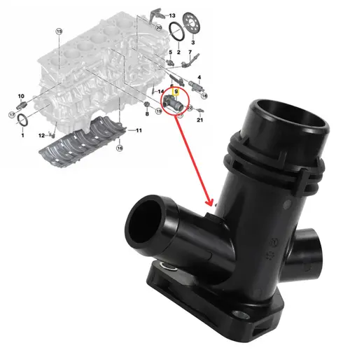 TUBO ÁGUA BLOCO MOTOR BMW B58 M140I M240I X3 X4 M40I 11118619408