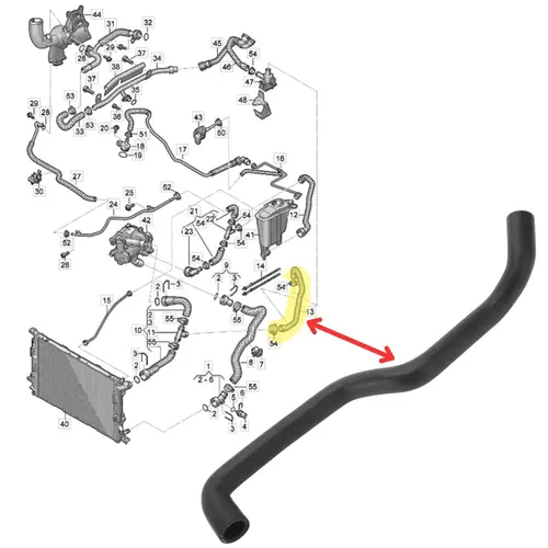 MANGUEIRA ÁGUA BOMBA AUXILIAR AUDI A4 A5 Q5 1.8 2.0 TFSI 2012 A 2017 8K0121056R