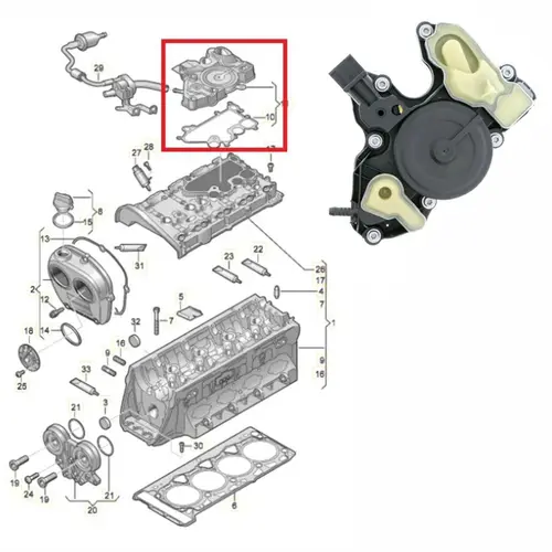 VALVULA ANTICHAMA AUDI/VW 1.8/2.0 16V TFSI/TSI 2013 A 2019 06K103495BL/SKU2151