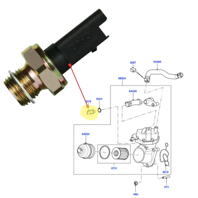 SENSOR PRESSÃO ÓLEO LAND ROVER MINI 1.6 N12 N14 2.2 224DT 2006 A 2019 LR005365