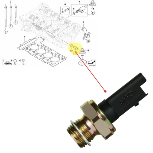 SENSOR PRESSÃO ÓLEO LAND ROVER MINI 1.6 N12 N14 2.2 224DT 2006 A 2019 LR005365