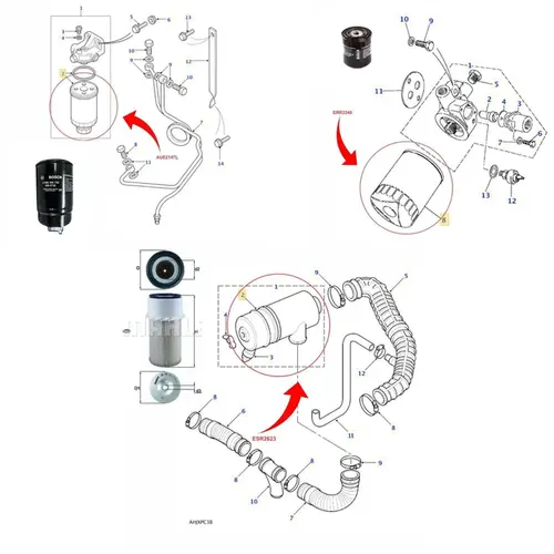 KIT DE FILTROS DE AR, ÓLEO E COMBUSTÍVEL LAND ROVER DEFENDER 90, 110 E 130 300 TDI 1994 A 2006