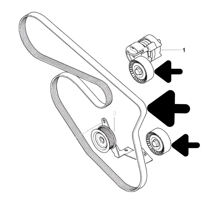 KIT CORREIA DO ALTERNADOR COM POLIA E TENSOR BMW 318I, 320I, 118I, 120I E X1 2.0 N46 2008 A 2013