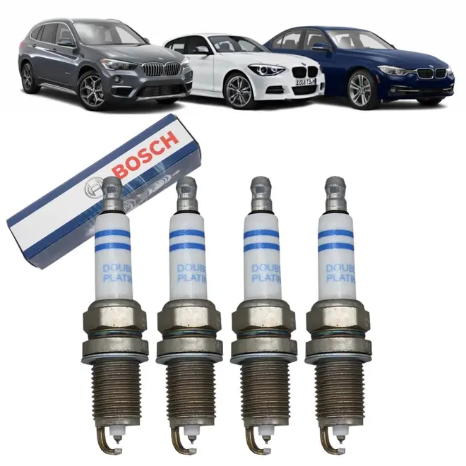 JOGO DE VELA DE IGNIÇÃO DUPLA PLATINA BMW 118I/120I/320I/X1 2.0 16V N46 2007 A 2015 12120032134