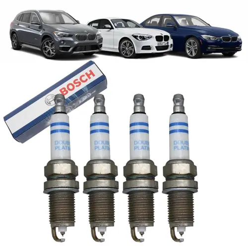 JOGO DE VELA DE IGNIÇÃO DUPLA PLATINA BMW 118I/120I/320I/X1 2.0 16V N46 2007 A 2015 12120032134