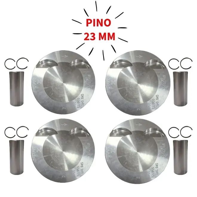 KIT PISTÕES COM ANÉIS 050 MM PINO 23 MM AUDI A3/A4/A5/Q3/Q5/TT 2.0 16V TFI 2009 A 2018/ VW FUSCA/GOLF/JETTA/PASSAT/TIGUAN 2.0 16V TSI 2009 A 2018