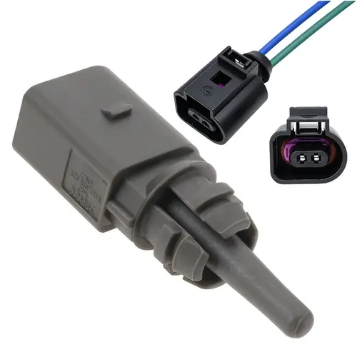 KIT SENSOR DE TEMPERATURA EXTERNA AMBIENTE + CHICOTE PLUG CONECTOR AUDI E VW
