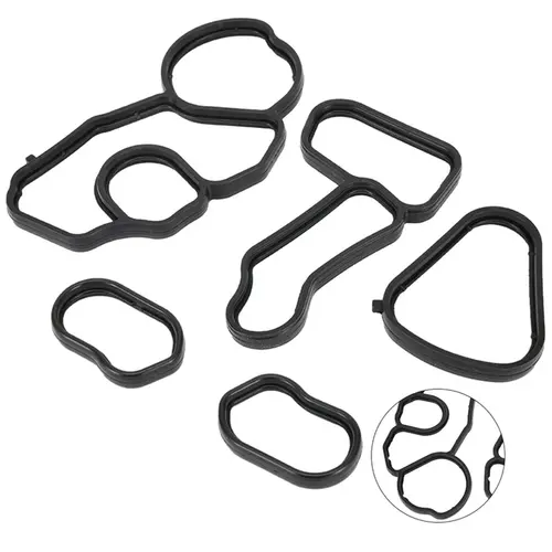 KIT JUNTAS VEDAÇÃO SUPORTE FILTRO DE ÓLEO E TROCADOR DE CALOR BMW 116I 118I 316I 1.6 16V N13 2012 A 2015
