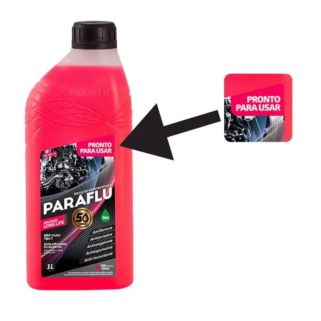 ADITIVO RADIADOR ROSA PRONTO PRA USO PARAFLU 103004 1 LT