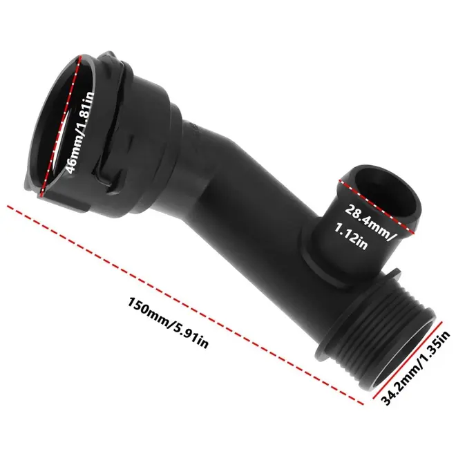 FLANGE ADAPTADOR MANGUEIRA SUPERIOR BOMBA ÁGUA VW TIGUAN ALLSPACE JETTA 2.0 16V TSI 2019 A 2024
